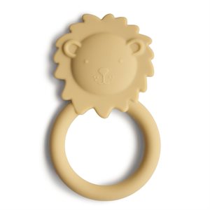 Mushie Teether - Lion - Soft Yellow